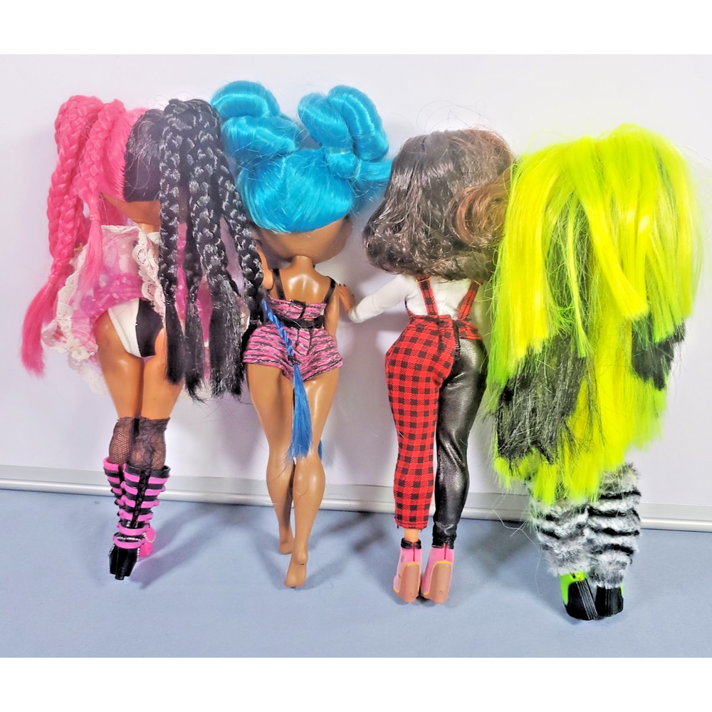 LOL Surprise OMG Remix Rock Dolls Lot of 4 Metal Chick Ferocious Bhad Gurl Fame - Picture 4 of 11